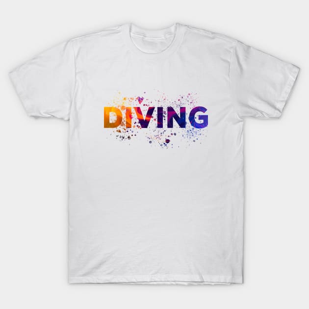 Diving Sport sticker Design. T-Shirt by khaled